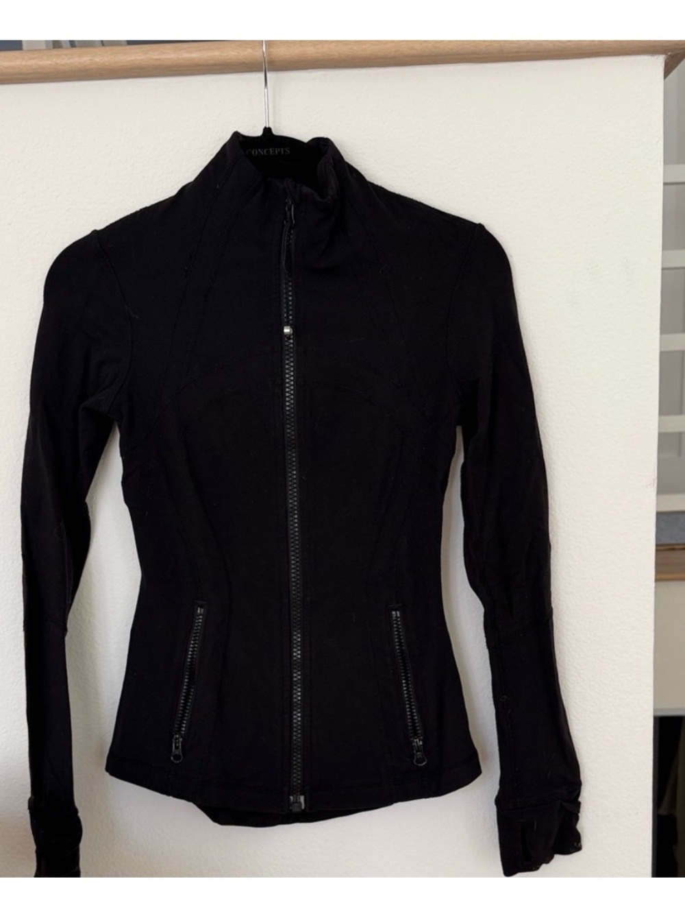lululemon athletica Black Fitted Zip-Up Bomber Jacket